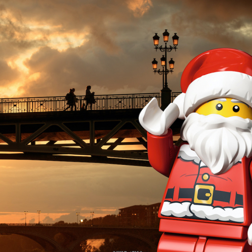 LEGO® au Pont Saint-Pierre de Toulouse pour Noël
