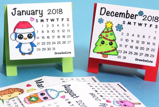 Mini calendrier DIY 2018