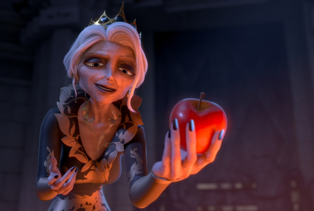 Blanche Neige, les souliers rouges et les 7 nains : pomme