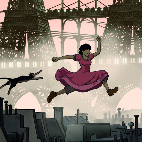 Avril et le monde truqué : saut sur les toits