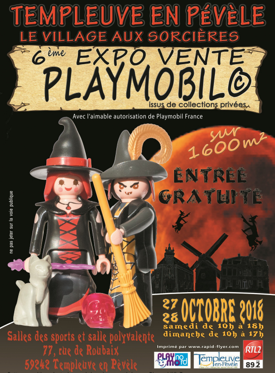 Affiche 2018 Exposition PLAYMOBIL® à Templeuve-en-Pévèle
