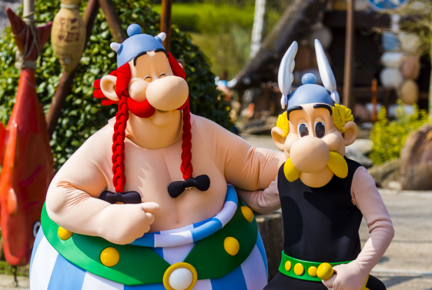 Obélix et Astérix : les mascottes au Parc Astérix