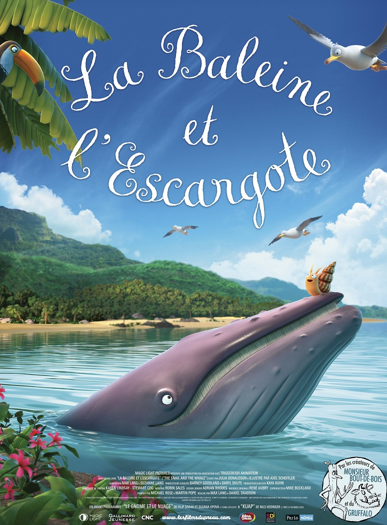 La Baleine et l'Escargot film d'animation pour enfants au cinéma en