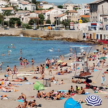 La plage de la Pointe Rouge