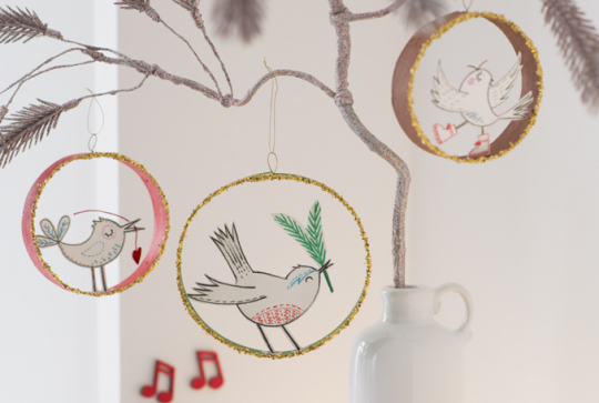 Boule de Noël en fil de fer