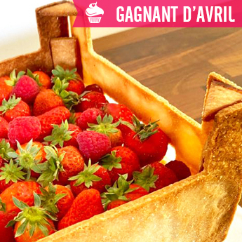 Gâteau cagette de fraises