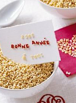 Tuto carte de voeux en pâtes lettres
