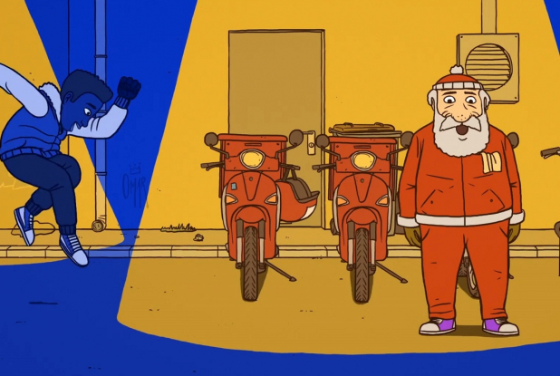 Marcel le Père Noël et le livreur de pizzas - Abdou et Marcel le Père Noël