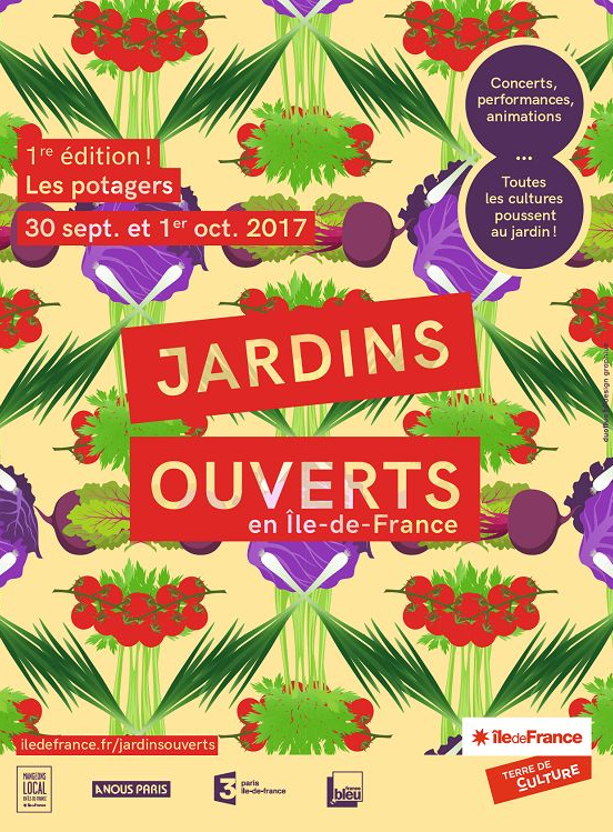 Jardins ouverts en Ile-de-France - Affiche 2017