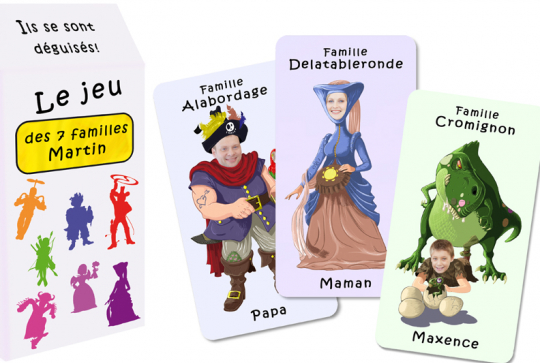 Cartooneo Jeu de 7 familles personnalisable