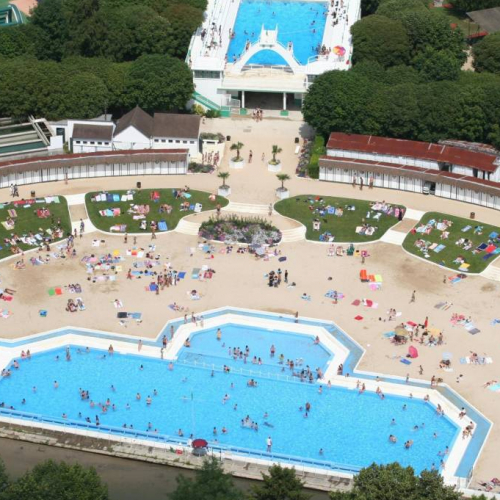 La Plage de l'Isle-Adam : vue aérienne