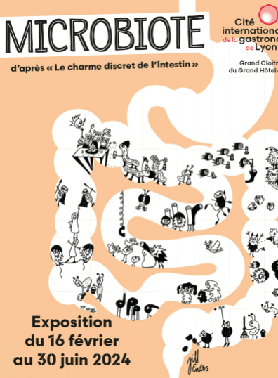 Affiche expo Microbiote à la Cité de la Gastronomie