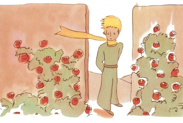 Le Petit Prince dans la roseraie