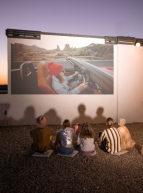 Cinéma de plein air en famille