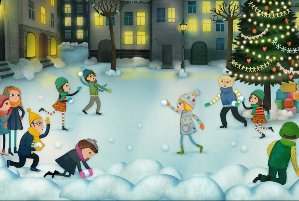 Mimi & Lisa - Les lumières de Noël : bataille de boules de neige