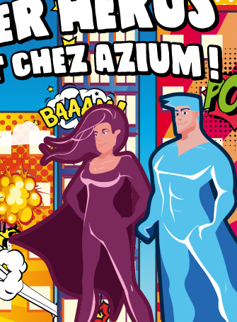 Azium aux couleurs des super-héros