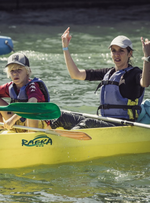 Lyon Kayak : Une famille en kayak