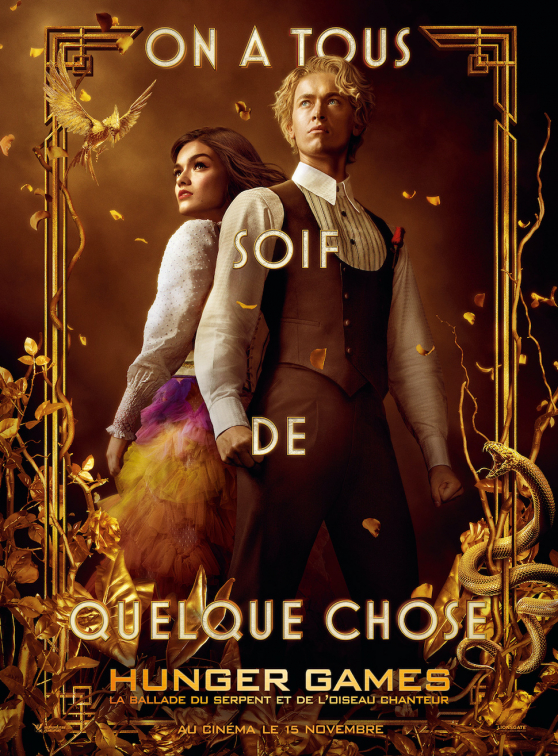 Hunger Games 5 - La ballade du serpent et de l'oiseau chanteur : affiche teaser