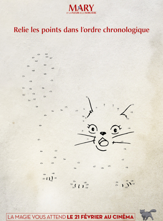 Mary et la fleur de la sorcière - Carnet de jeux : relier points n°2