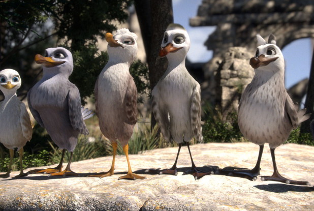 Manou à l'école des goélands - Groupe d'oiseaux