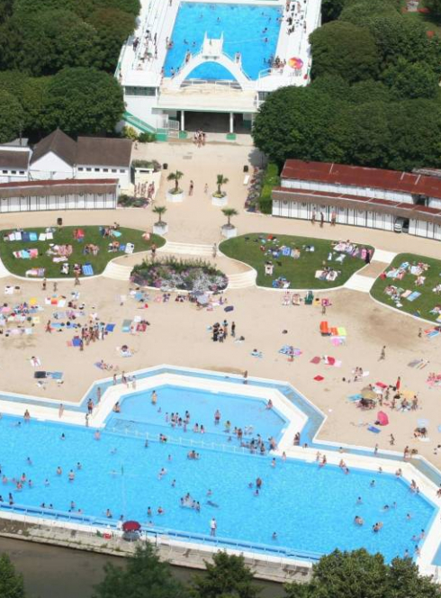La Plage de l'Isle-Adam : vue aérienne
