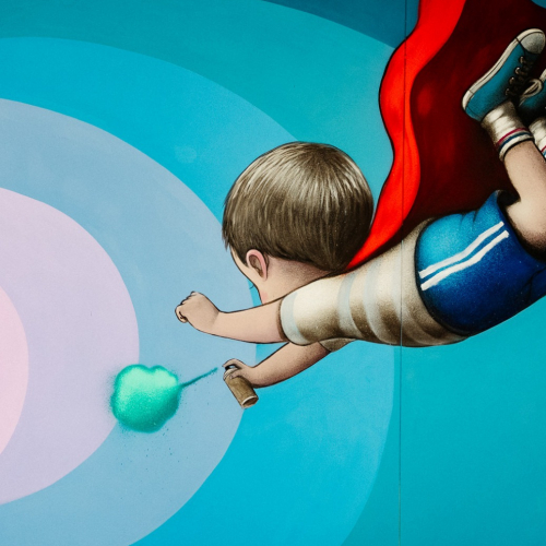 Zoo Art Show : graffiti enfant en super-héros