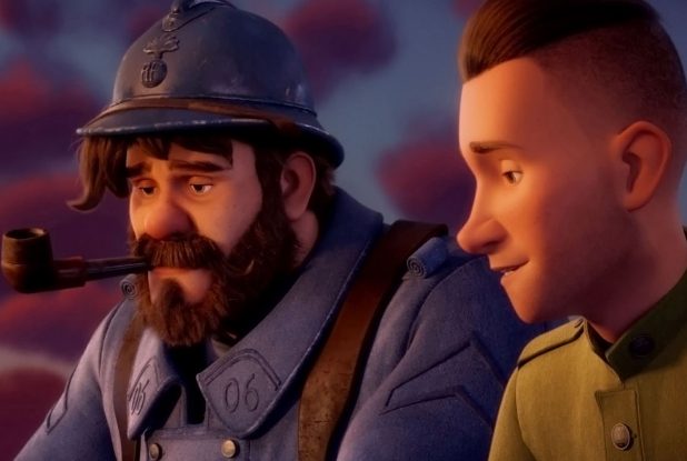 Stubby : un soldat fumant une pipe