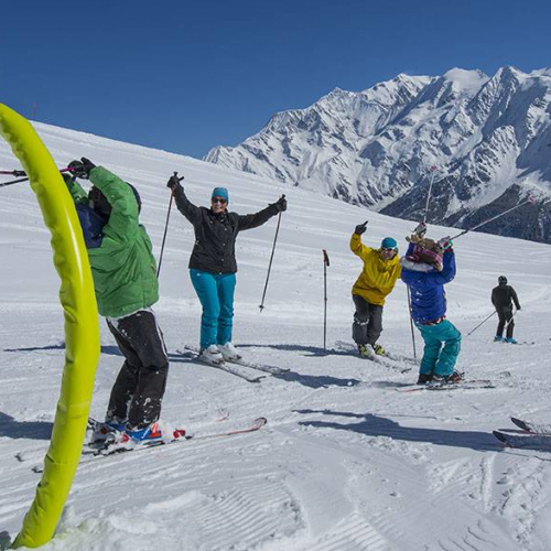 Contamines-Montjoie : famille au ski