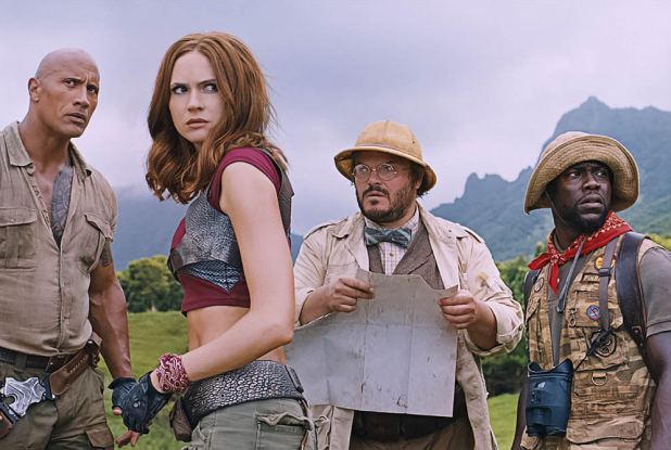 Jumanji : Bienvenue dans la Jungle - Dwayne Johnson, Karen Gilan, Jack Black et Kevin Hart