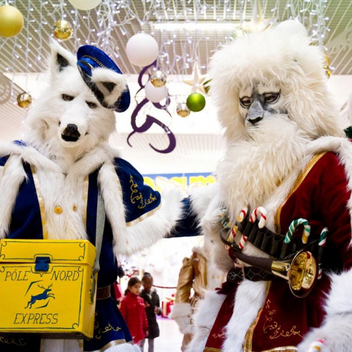 Les illuminations enneigées de l'Espace Nelson Mandela : Des créatures venues du Pôle Nord
