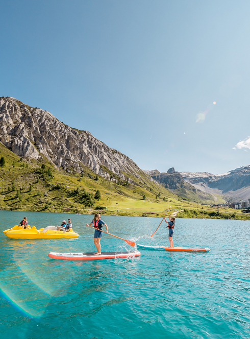 Paddle sur le lac de Tignes - France Montagnes