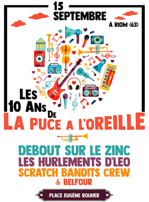 Festival les 10 ans de la Puce à l'Oreille - Affiche