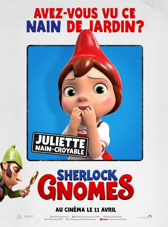 Sherlock Gnomes - Affiche Juliette