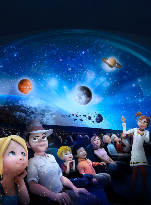 Séance au planétarium de Vulcania