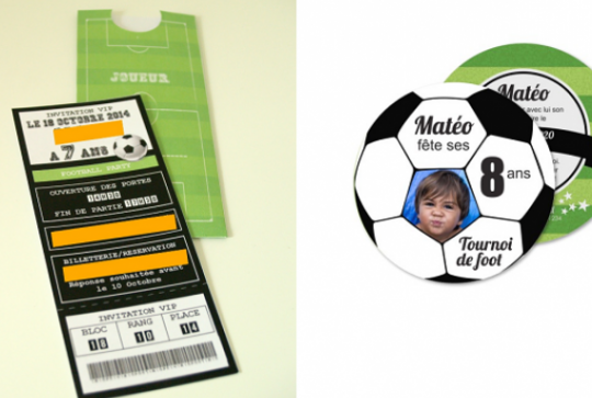 Anniversaire Football - Invitations