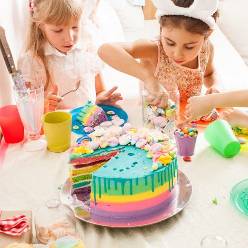 Colorful birthday cake