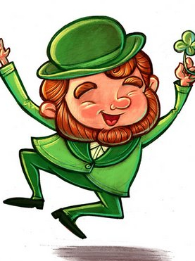 Un leprechaun qui fête la St-Patrick