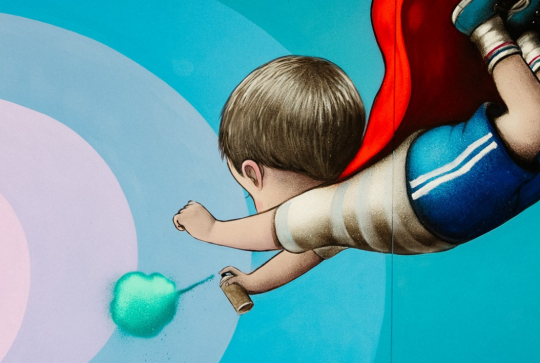 Zoo Art Show : graffiti enfant en super-héros