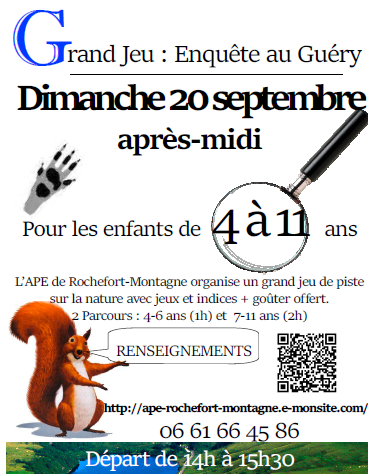 Grand Jeu au Guéry - Affiche