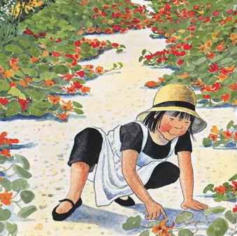 Linnea dans le jardin de Monet