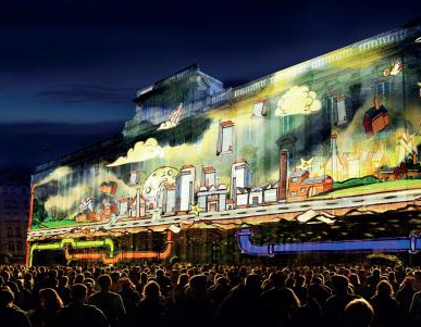 Sans dessus dessous - Terreaux - Fête des Lumières 2016