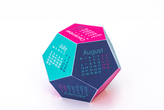 Calendrier multiface 2018