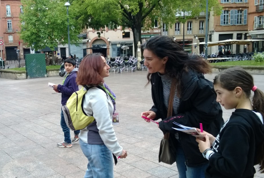 Chasse aux oeufs de Pâques à Toulouse - place