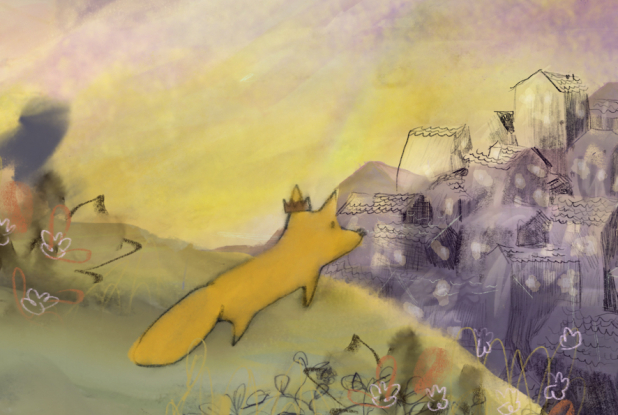 Contes de Printemps : La Reine des Renards : vue sur ville