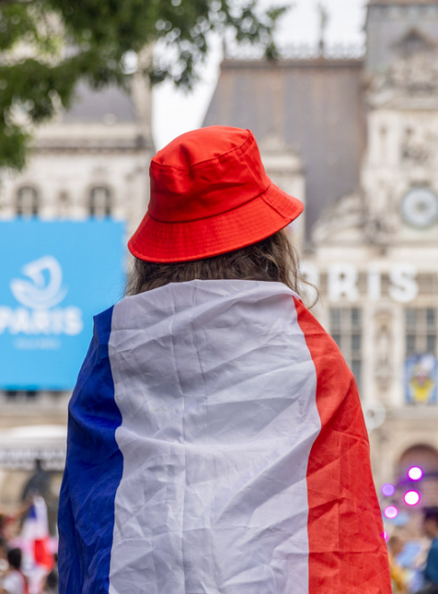 Jeux olympiques et paralympiques de Paris 2024 : supportrice à l'Hôtel de Ville