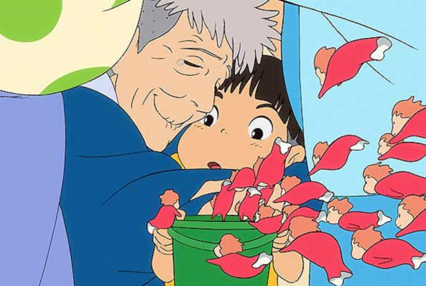 Ponyo sur la falaise - Câlin aquatique