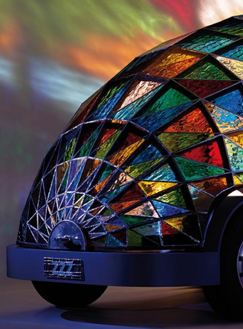 Voiture de l'Installation de Dominic Willcox Exposition Permis de Conduire ? Musée des Arts et Métiers