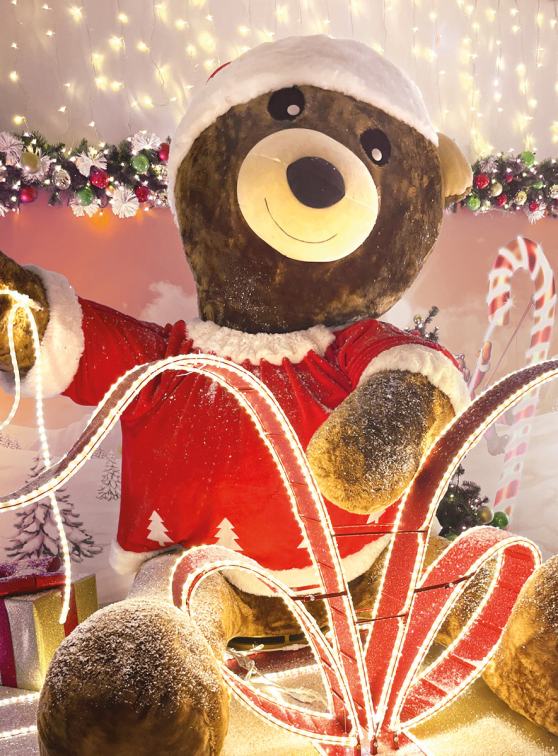 Ourson en peluche décoré