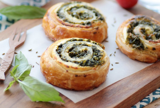 Feuilletés aux épinards