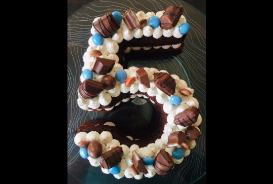 Gâteau chiffre 5 ans